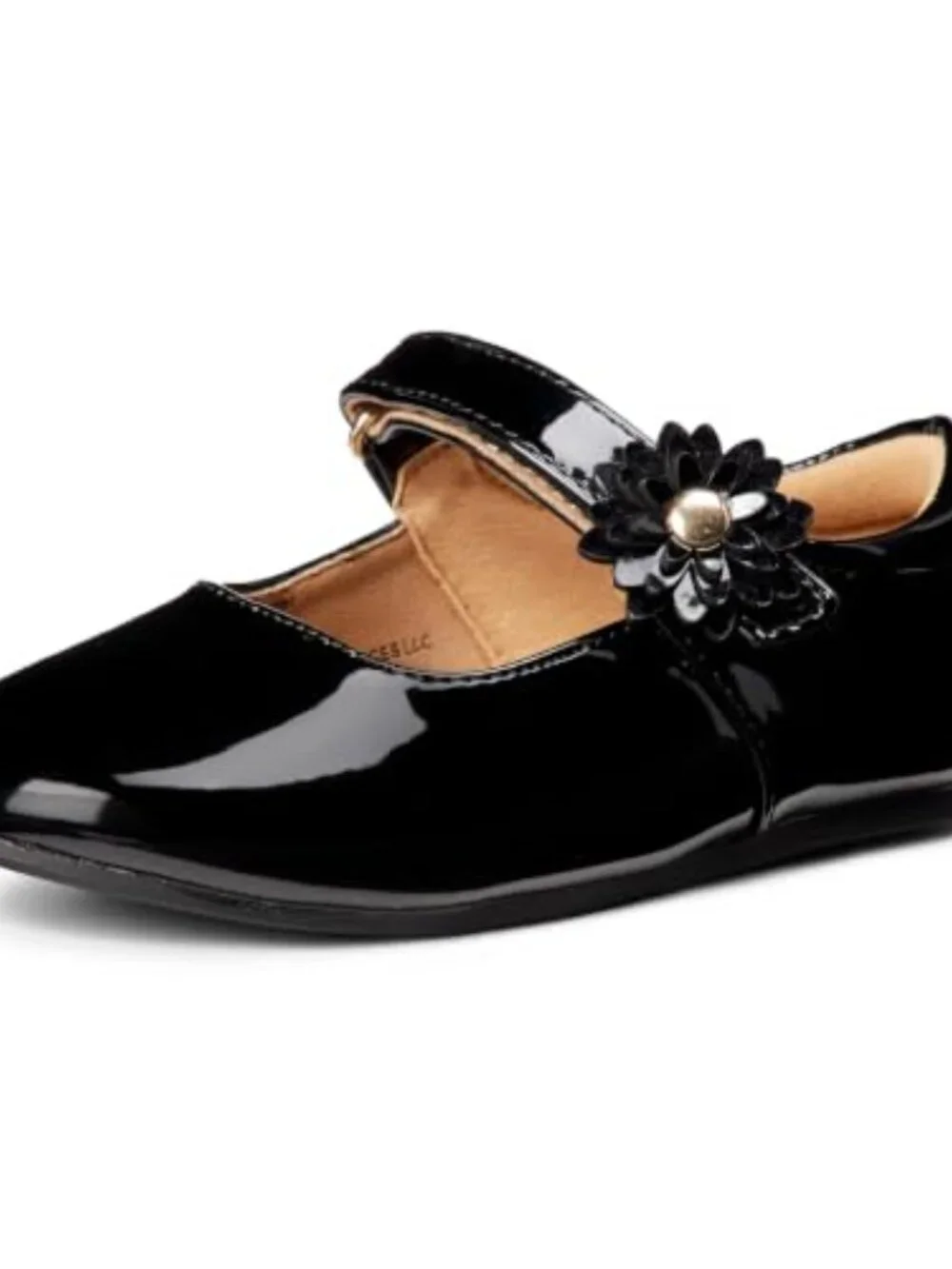 Girls Toddler Mary Jane Flats Faux Leather Hook & Loop Dress Shoes